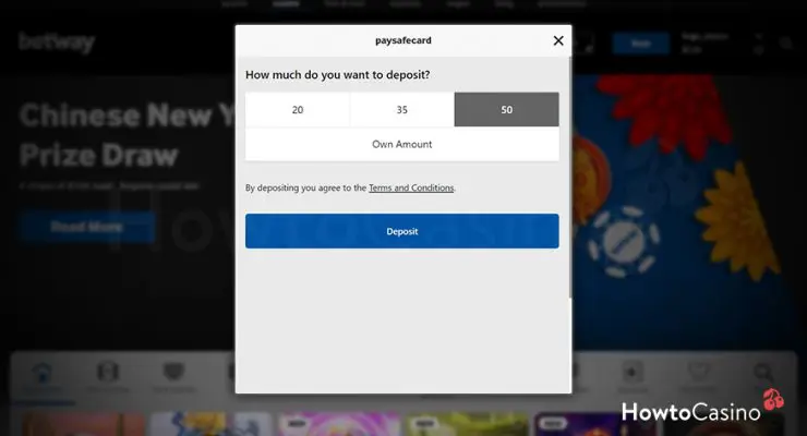 Enter the Amount you Wish to Deposit