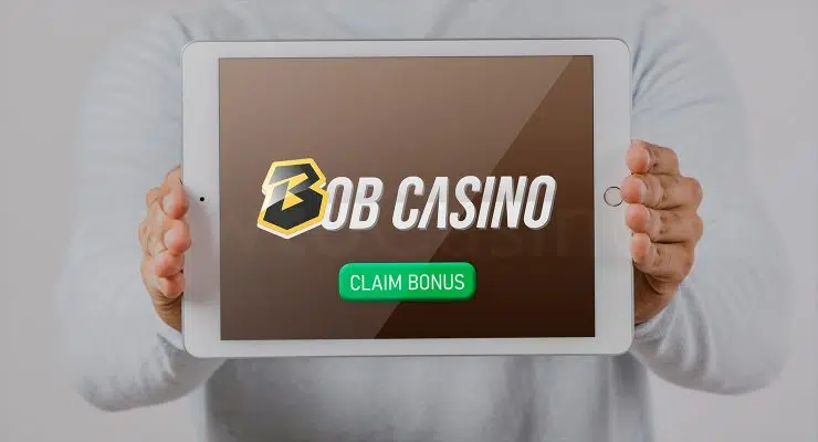 Affichage de l'iPad avec le bonus de Bob Casino